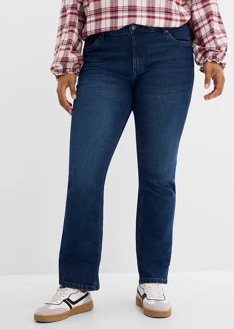 Jean bootcut taille mi-haute, extensible, bonprix