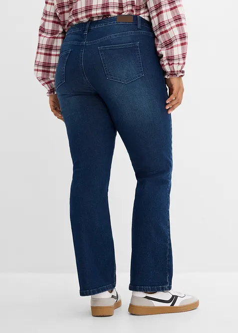 Jean bootcut taille mi-haute, extensible, bonprix