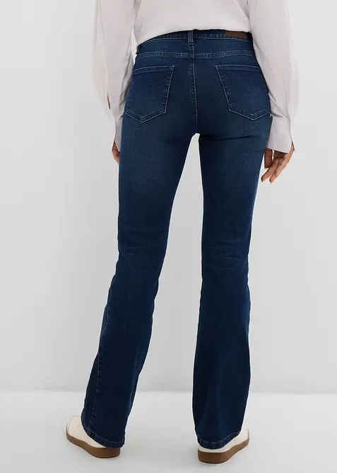 Jean bootcut taille mi-haute, extensible, bonprix