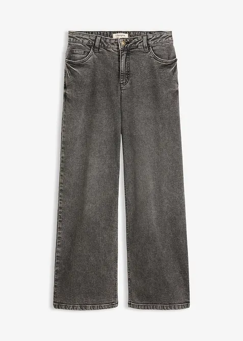 Wide-Leg-Jeans Mid Waist, bonprix