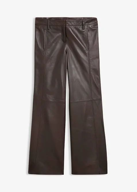 Pantalon large en cuir d&rsquo;agneau nappa, bonprix