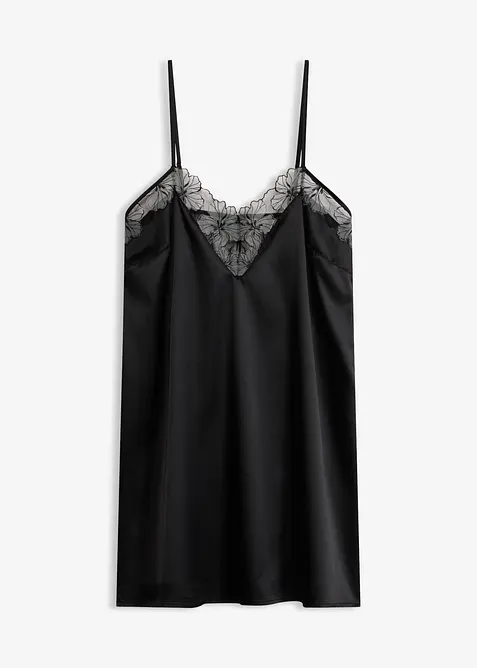 Nuisette en satin avec broderies, bonprix