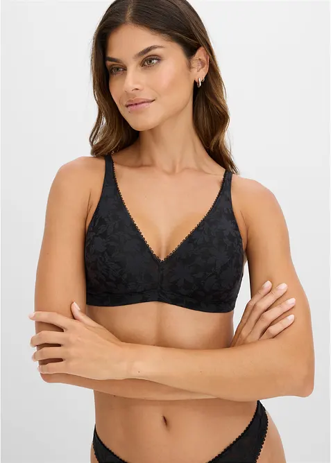 Soutien-gorge bralette sans armatures en mati&egrave;re douce, bonprix