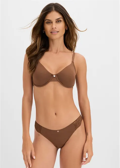 Lot de 2 soutiens-gorge &agrave; armatures et dentelle, bonprix