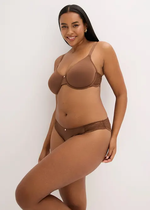 Lot de 2 soutiens-gorge &agrave; armatures et dentelle, bonprix