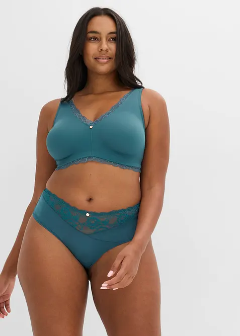Soutien-gorge bralette minimiseur avec dentelle, sans armatures, bonprix