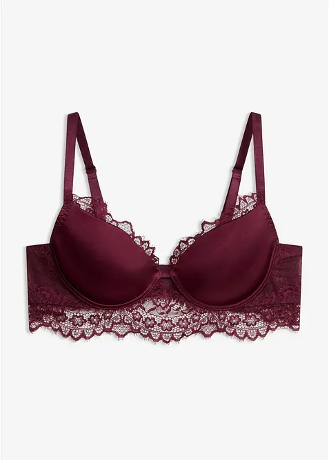 Soutien-gorge &agrave; coques et dentelle, bonprix