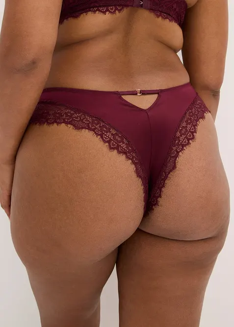 Slip br&eacute;silien avec dentelle, bonprix