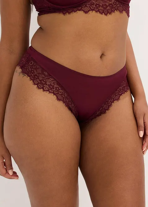 Slip br&eacute;silien avec dentelle, bonprix