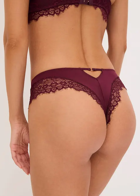 Slip br&eacute;silien avec dentelle, bonprix