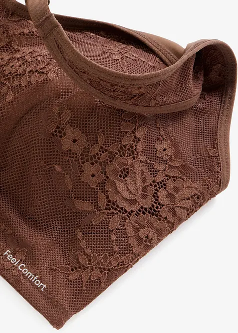 Soutien-gorge bralette Feel Comfort en dentelle &agrave; coussinets amovibles, bonprix
