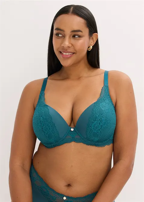 Soutien-gorge &agrave; coques avec dentelle, bonprix