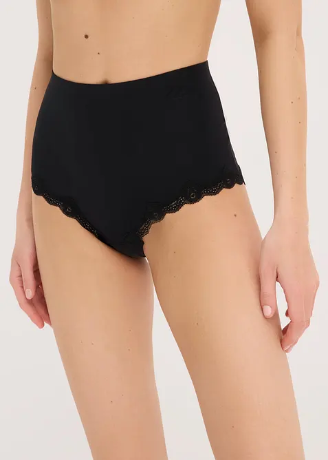 Lot de 3 culottes taille haute en polyamide, sans coutures, bonprix