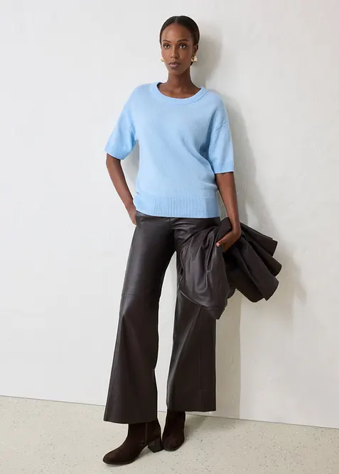 Pull oversize &agrave; manches courtes, bonprix