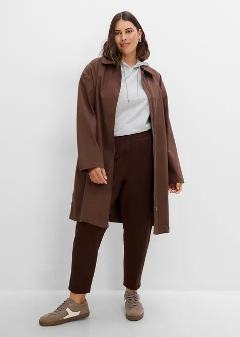 Pantalon mom taille haute en twill, bonprix