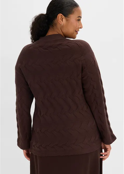 Strickpullover mit Zopfmuster, bonprix