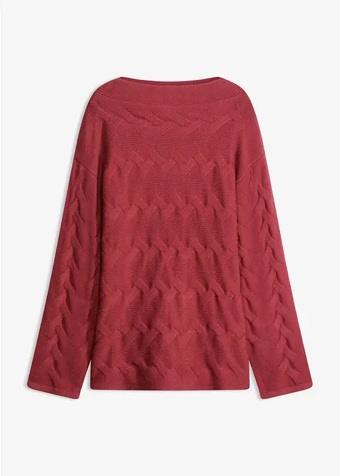 Pull en maille &agrave; torsades, bonprix