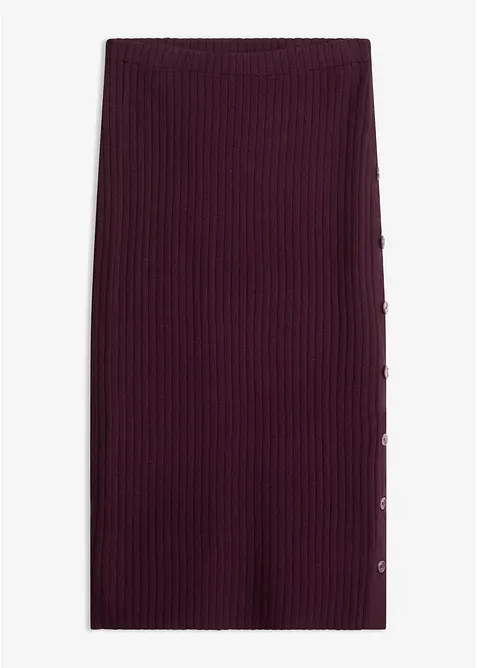 Strickrock mit Schlitz und Kn&ouml;pfen, bonprix