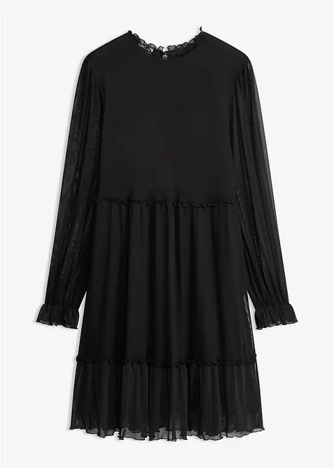 Jerseykleid aus feinem Mesh, bonprix