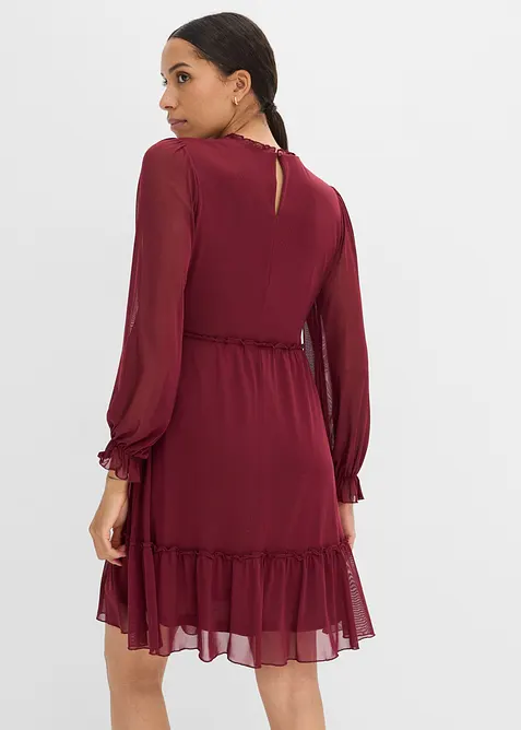 Jerseykleid aus feinem Mesh, bonprix