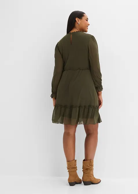 Robe en jersey et mesh fin, bonprix