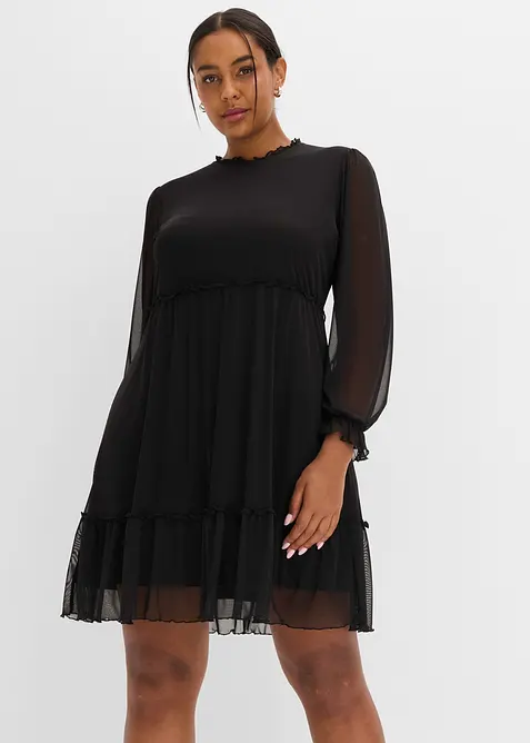 Robe en jersey et mesh fin, bonprix
