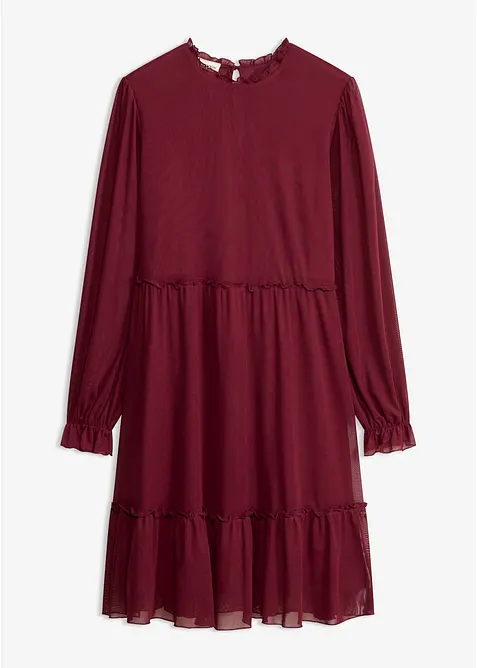 Jerseykleid aus feinem Mesh, bonprix