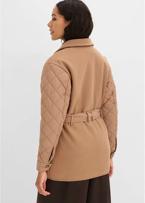 Leichte Steppjacke im Materialmix, bonprix