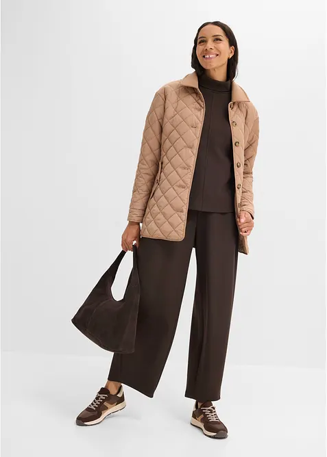 Leichte Steppjacke im Materialmix, bonprix