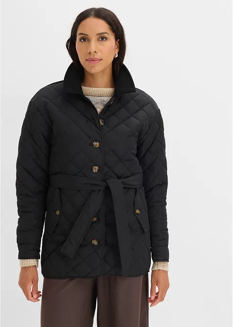 Leichte Steppjacke im Materialmix, bonprix