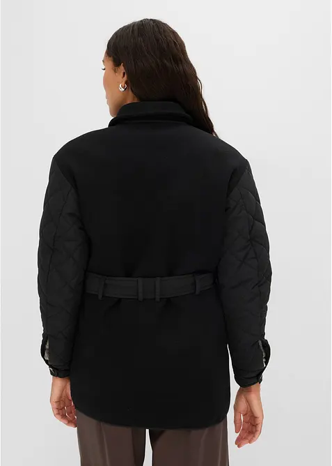 Leichte Steppjacke im Materialmix, bonprix