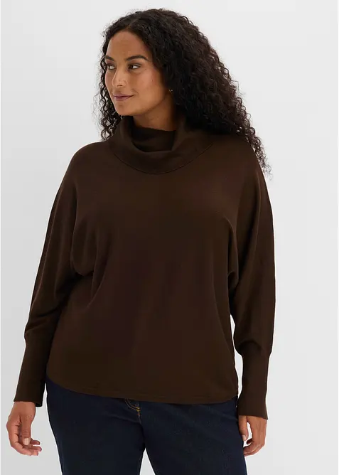 Rollkragenpullover aus Viskose-Mix, bonprix
