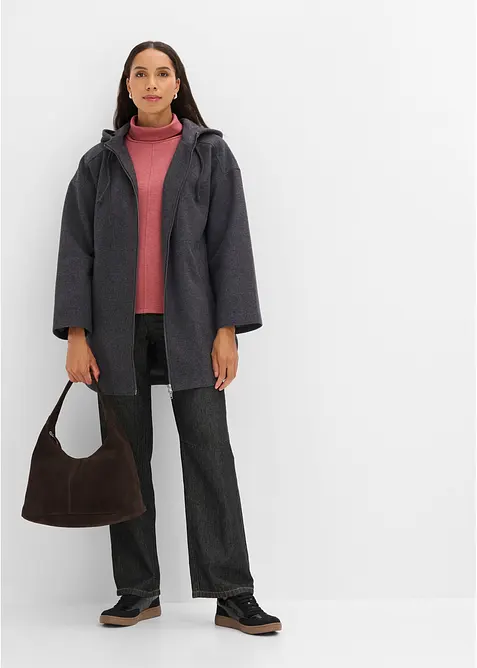 &Uuml;bergangsjacke, Wollimitat, bonprix