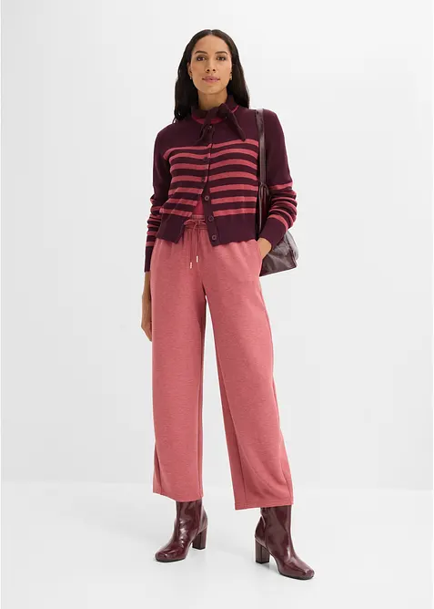 Verk&uuml;rzte Strickjacke aus Baumwoll-Mix, bonprix