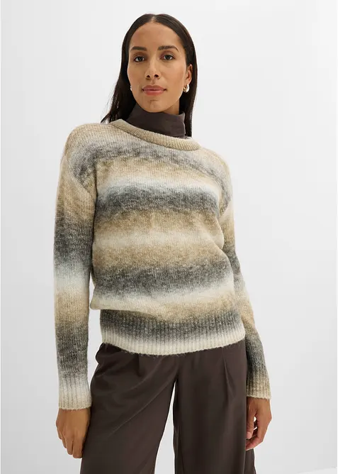 Strickpullover mit Wollanteil, bonprix