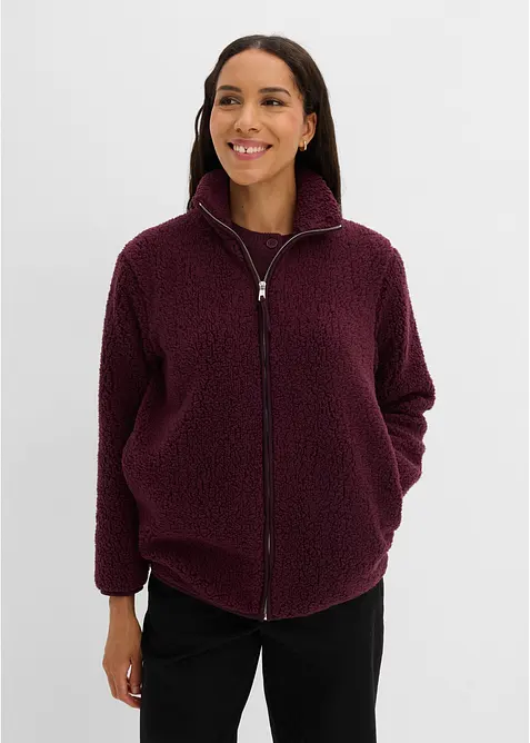 Sweat zipp&eacute; en sherpa, bonprix