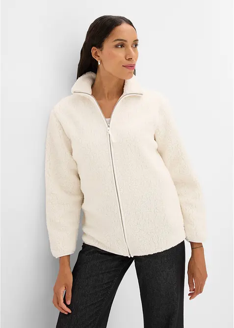 Sweatjacke aus Teddyfleece, bonprix