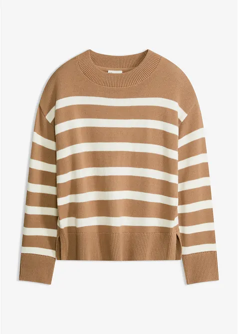 Oversize-Pullover aus Baumwoll-Mix, bonprix