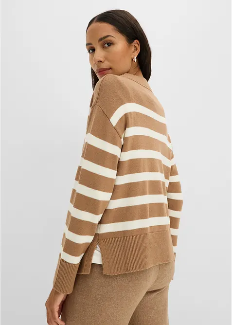 Oversize-Pullover aus Baumwoll-Mix, bonprix