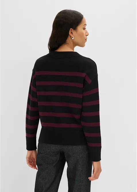 Oversize-Pullover aus Baumwoll-Mix, bonprix