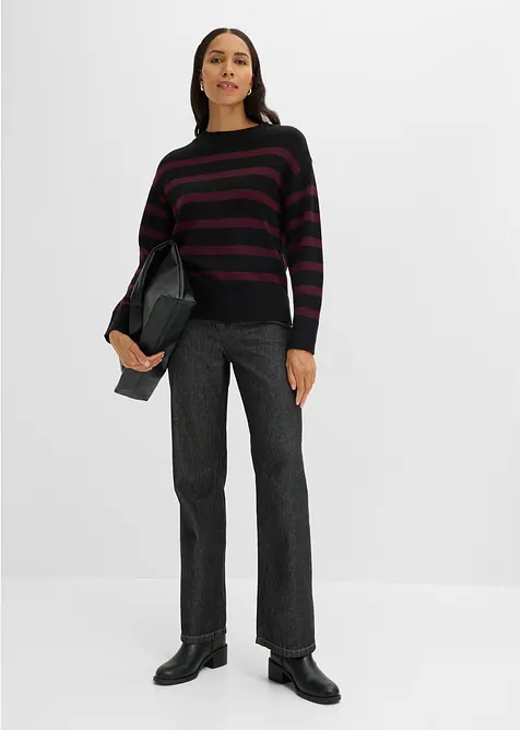 Oversize-Pullover aus Baumwoll-Mix, bonprix