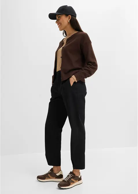 Verk&uuml;rzte Strickjacke aus Baumwoll-Mix, bonprix