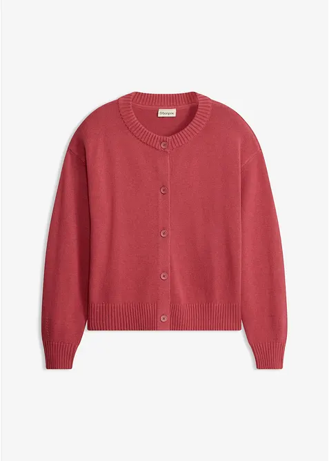 Verk&uuml;rzte Strickjacke aus Baumwoll-Mix, bonprix