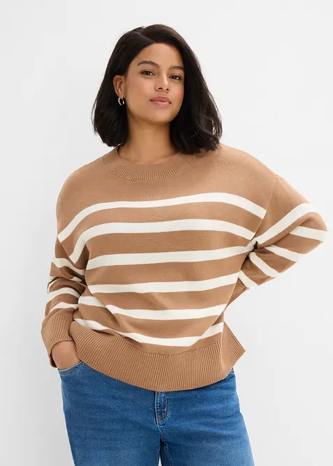 Feinstrickpullover aus Baumwoll-Mix, bonprix