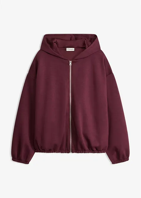 Sweat zipp&eacute; &agrave; capuche et base ballon, bonprix