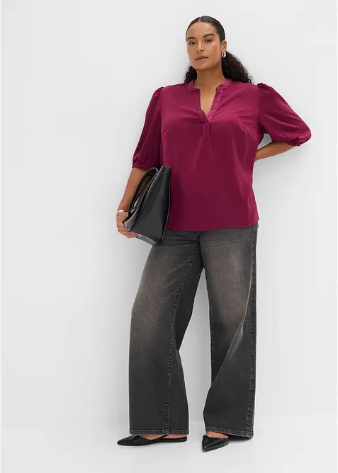 Blouse en satin fluide, bonprix