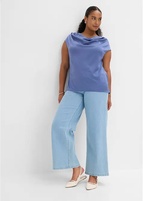 Top blouse en satin fluide, bonprix