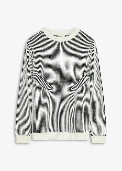 Grobstrick-Pullover aus Baumwoll-Mix, bonprix