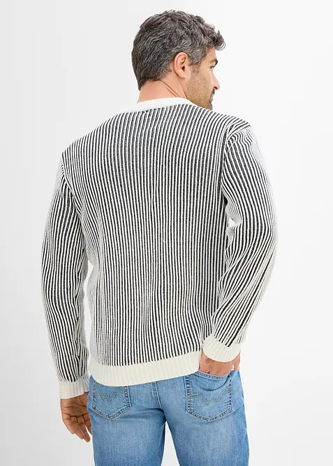 Grobstrick-Pullover aus Baumwoll-Mix, bonprix