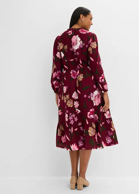 Midikleid aus flie&szlig;ender Viskose, bonprix